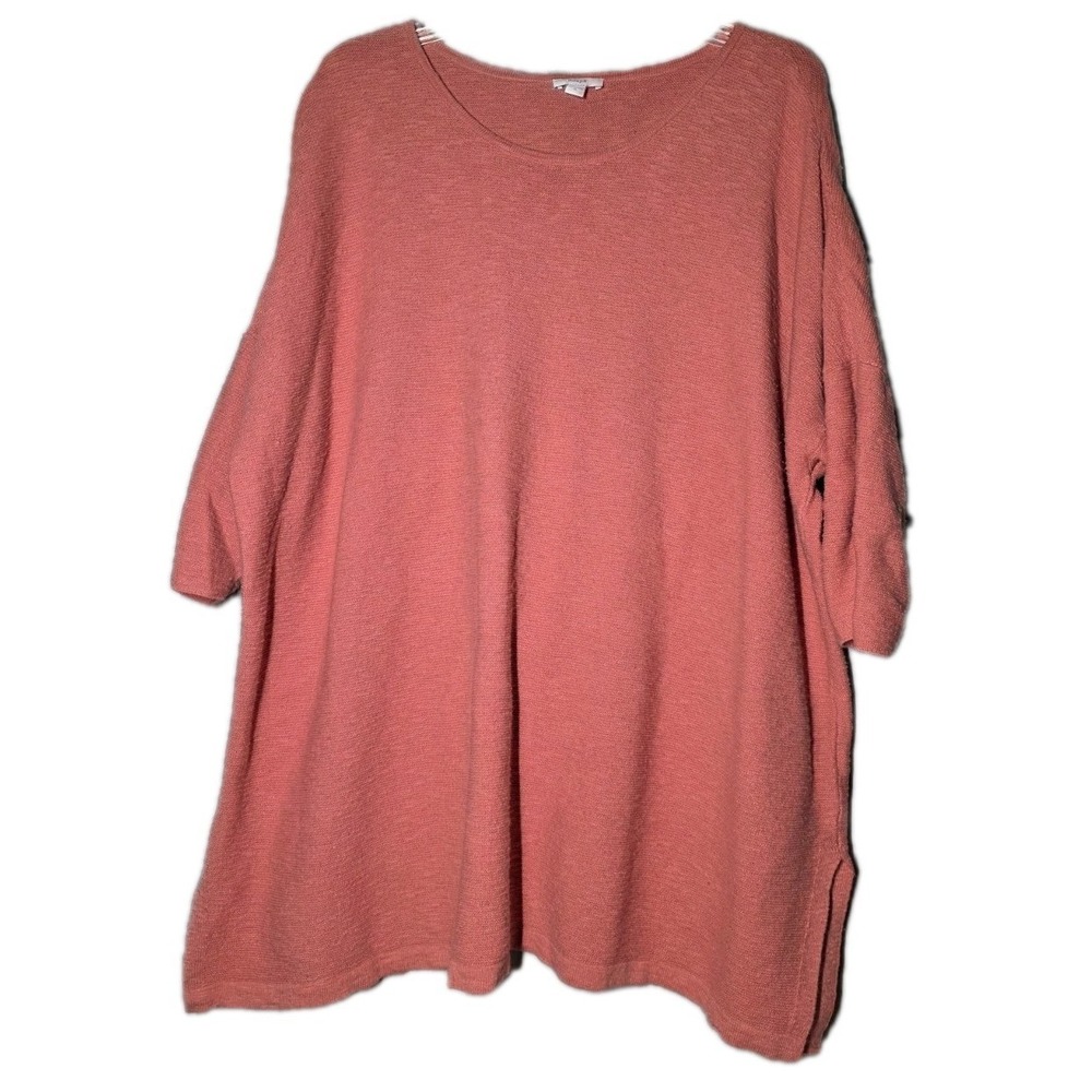 Pure Jill Sweater J. Jill Size XLarge Cotton Linen Oversized Coral